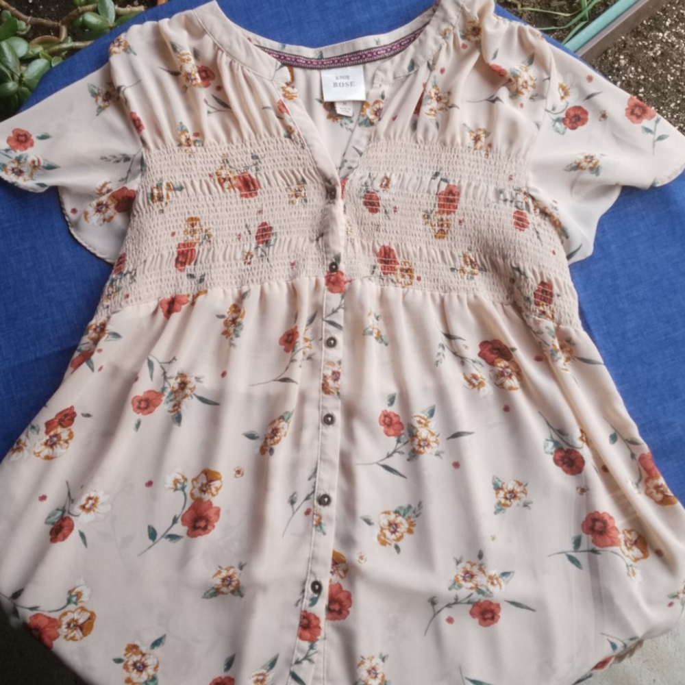 Floral Button-Down Blouse
